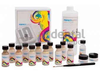 ADS SENSATION SL Starter Kit - Perfect Match Includes: Tooth COLOR SPACER Kit 11 natural shades- Glaze Paste 3 gr- Divex Liquid 16 oz & shade Guide PM100-1