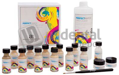 ADS SENSATION SL Starter Kit - Perfect Match Includes: Tooth COLOR SPACER Kit 11 natural shades- Glaze Paste 3 gr- Divex Liquid 16 oz & shade Guide PM100-1