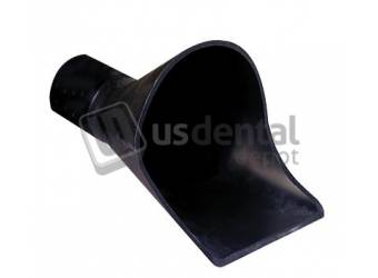 #87210 HANDLER Fishmouth - Dust collector Accessory - 5.5x3in - H#87210 - May be connected to a dust collector via flexible ducting or directly into a 210BG Blast Gate which is mounted on the vertical riser of a laboratory bench. this fishmouth is contoured for use with a Lathe or a handpiece.