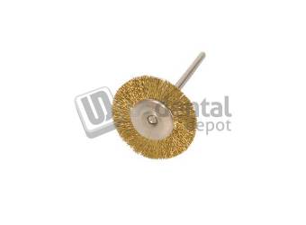 Mounted Gold Brass Wire Brushes - Diam: 7/8 in=22mm - Shank 1/8 - Lenth HP - 12 Pieces - Mx.Speed: 15.000 #MSHD78C