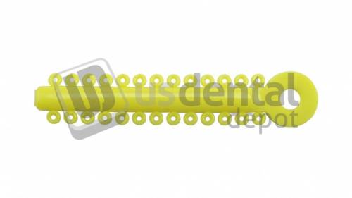 NEON Orthodontic Ligature Ties YELLOW - 1024pk x 26ring - /40 Ties - Non Latex