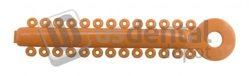 Orthodontic Ligature Ties ORANGE - 1024 pk x 26ring - /40 Ties - Non Latex