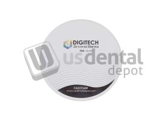 DIGITECH -ST MONO Dental Zirconia discs   Super TransST MONO 98mm ( is NOT 98.5mm ) x12mm ( THIS ITEM CAN NOT BE RETURNED OR EXCHANGED - FINAL SALE ) - 1 Round p/box -  #ST 08mm12