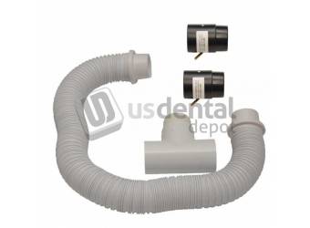 QUATRO JET-STREAM - 1 to 2- station hose upgrade kit (inTin- 6ft hose- WHITE adapter) - Replacent Parts & Filter Bags #AA105