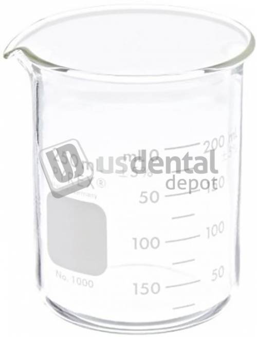 ADS Beaker & Lid glass - 250 ml. ea - #B894-5