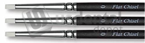 ADS FLEXI-TIPS WHITE 2 FLAT CHISEL size #2- 3 pc same shape - #F 511-6