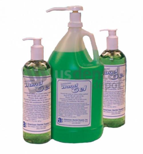 ADS Sanitizer Hand Gel GREEN apple scent 16 oz. pump - # S441-4