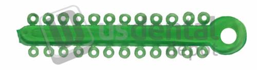 GLOW Orthodontic Ligature Ties GREEN - 1024pk x 26ring - /40 Ties - Non Latex