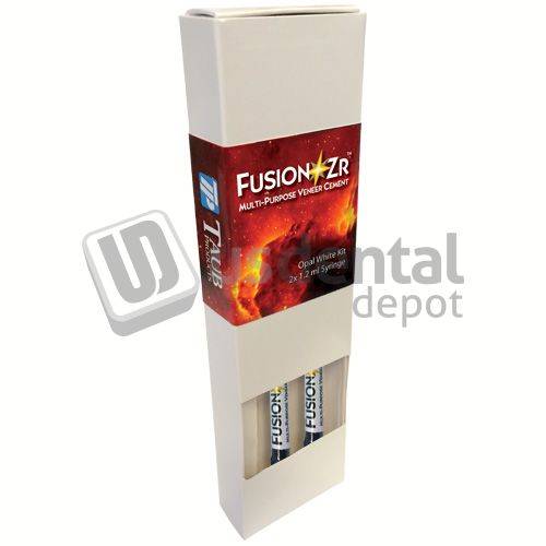 TAUB - FUSION-ZR - Veneer Cement Kit - 2 New WHITE - 1.2ml Syringe - #06-5030