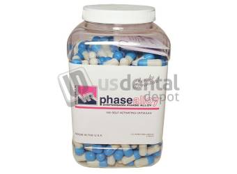 PHASEALLOY Amalgam Capsules 1 spill 5000/Jr 91142-03 Multiple Set Times- Low Hg Vapor Release - Extended- smooth carve - No Gamma2 - No Corrosion - Low Creep - High Compressive Strengths