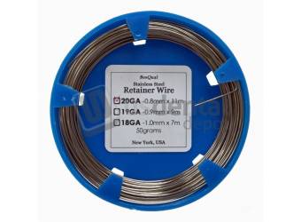 BESQUAL Spooled Ligature Wire .008in Diameter - 20GA 0.8mm (0.032in) x 11m - ( Weight 50gr )  #550-020