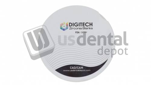 DIGITECH - MONO AT AESTHETIC Dental Zirconia discs   Anterior Translucency ( AT ) - ZZ 95mmX12mm - 1 p/box - for ZirkonZahn # AT 95*12