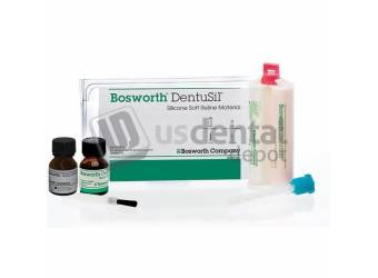 DENTUSIL - Standard Kit - 50ml Cart / 10ml adhesive / 10ml release - Silicone Soft Relining Material # 921276