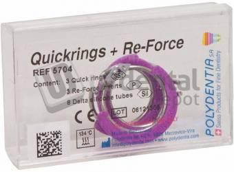 POLYDENTIA - QUICKMAT 3 QUICKRINGS- 3 Insertions- 8 Silicone Tubes Kit Mfg #5704 #P570664 #P57-0664