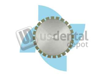 ATTRITOR - Mounted Diamond Disc Serrated Double Side 0.20mm thickness x 22mm Diameter c22d20