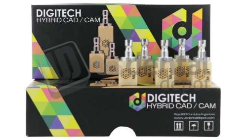 DIGILUX SUPER CRYSTAL HYBRID Ceramic Multilayer Cad/Cam Blocks ML C2 - 18x15x13 ( C14 for Cerec  ) - Zirc-Nanoceramic #HYRAM ML C2