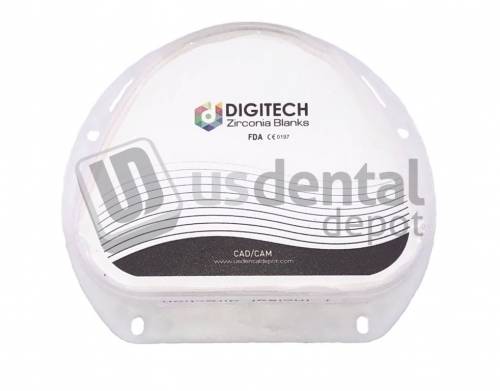 DIGITECH - ST PRE A2 Dental Zirconia discs   Super Translucent AG 93mm x 71mm x 20mm - D-Form - 1 p/Box ( PRESHADED MONO ) AMANN GIRRBACH #ST A2 AG 20mm   ---  PRICES WHILE INENTORY LASTS  -   