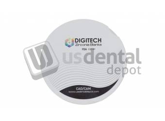 DIGITECH - ST PRE A1 Dental Zirconia discs   Super Translucent - ZZ 95mm x 14mm - 1 p/box #ST A1 95 14MM