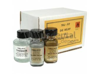 Taub-Tru-Fit Kit Cement Spacer 1/2oz Gold/ 1/2oz Silver & 1Oz Tinner K#03-1000 Espaciador Para Troquel