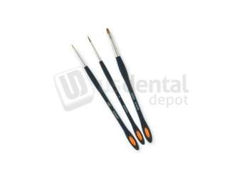 LAYART Natural Brush Set 3pieces-#1725-1000 #17251000 - Includes - x1 #2 Brush - Opaker Brush and Stain Brush -