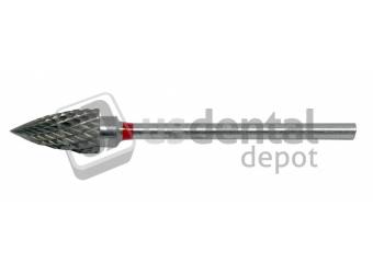 63-BXF  Flame Diamond Cut FINE- HP 3/32 Shank -Laboratory Tungsten Carbide Burs 257-60