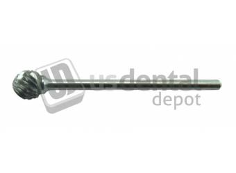 52-D  Round Spiral Cut Medium Tungsten Carbide Burs- HP 3/32 Shank