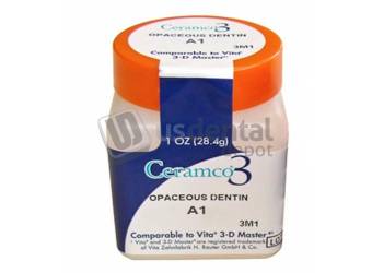 CERAMCO-3 Opaceous Dentin B1 - 1oz Powder . Bottle ( #301113 ) Ce3 porcelain