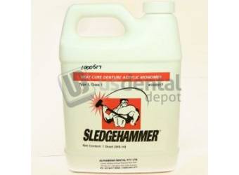 SLEDGEHAMMER 20-Minute Monomer, 1 Quart Bottle. For rapid curing heat - #1000517