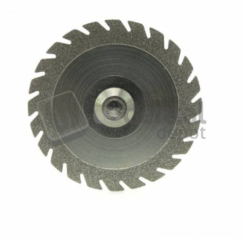Mounted Diamond disc - 22mm diameter - 0.23mm thick - Double sided - Edge coating 3mm- Superflex - Saw ( dented ) Used for plaster -acrylic and porcelain -