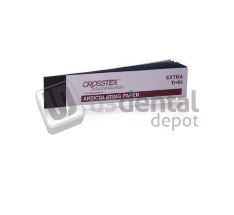 CROSSTEX Articulating Paper Thick BLUE 0.005in/127µm 12 sheets per book/12 books per box #CRO TPTH