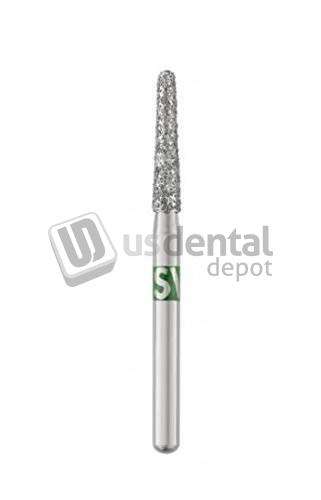 SS-WHITE - Piranha Diamonds FG #850.018 Coarse  Grit , Round End Taper, Single Use Diamond - #850-018C