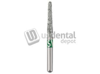 SS-WHITE - Piranha Diamonds FG #856.016 SS (Short Shank) Coarse  Grit , Round End Taper - #856-016C-S