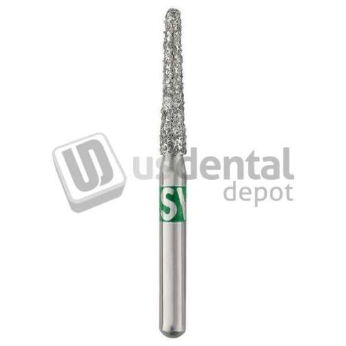 SS-WHITE - Piranha Diamonds FG #856.016 SS (Short Shank) Coarse  Grit , Round End Taper - #856-016C-S