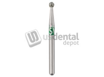 SS-WHITE - Piranha Diamonds FG #801.018 Coarse  Grit , Round Shaped, Single Use Diamond Bur - #801-018C