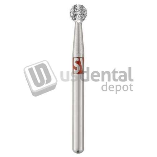 SS-WHITE - Piranha Diamonds FG #801.015 Fine  Grit , Round Shaped, Single Use Diamond Bur - #801-015F