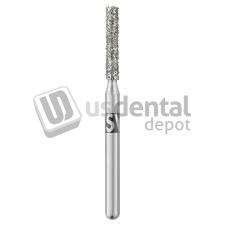 SS-WHITE - Piranha Diamonds FG #837.014 Supercoarse   Gr-it   , Long Flat End Cylinder, Single - #837-014SC