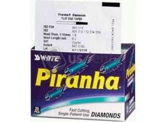 SS-WHITE - Piranha Diamonds FG #885.014 Medium  Grit , Beveled Cylinder, Single Use Diamond - #885-014M