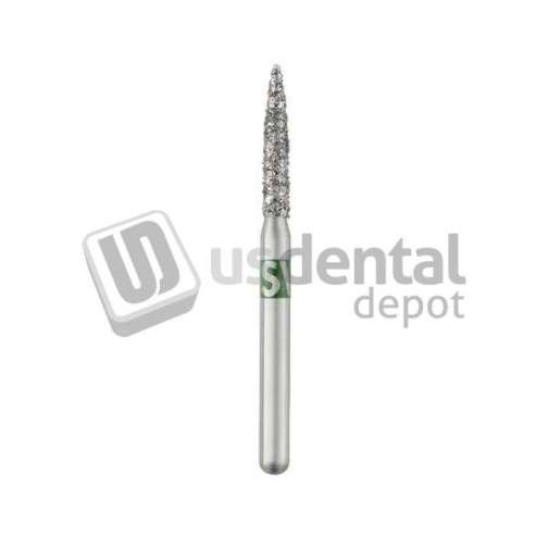 SS-WHITE - Piranha Diamonds FG #863.012 Coarse  Grit , Flame Shaped, Single Use Diamond Bur - #863-012C