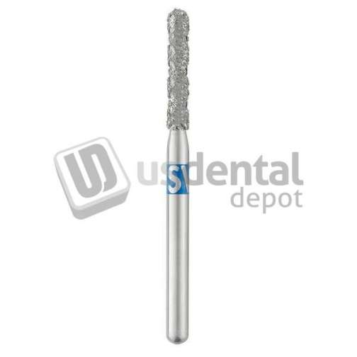 SS-WHITE - Piranha Diamonds FG #880.010 Medium  Grit , Round End Cylinder, Single Use - #880-010M