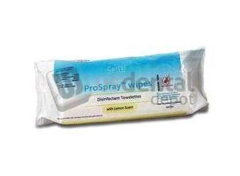 CERTOL ProSpray™ wipes Disinfectant Wipes- Soft Pack- 9in x 10in- 72pk - 12 pk/cs # CER PSW