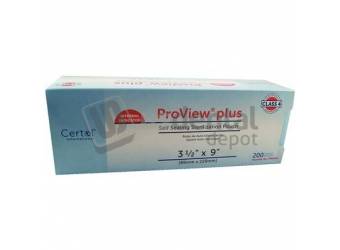 CERTOL -ProView® plus Self Sealing Sterilization Pouch 3.5in x 9in (Instrument Set-Up) 200/bx- 6 bx/cs #CER PM3590