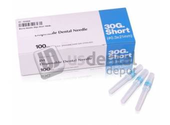 J.MORITA Dental Needle- Plastic Hub- Sterile- Disposable- 30G- Short- 100pk (DROP SHIP ONLY) #20-30GS -JMU 20-30GS