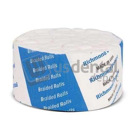 RICHMOND Braided Cotton Roll- Medium 6in x 3/8in Dia- Non-Sterile- 200pk #201208 -RIC 201208