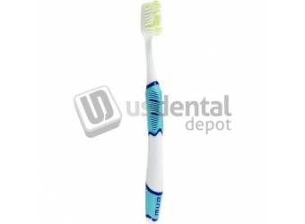 SUNSTAR Technique® Toothbrush- Patented Quad-Grip®- Sensitive Bristles- Full Head- 1 dzpk #516PG -SUN 516PG