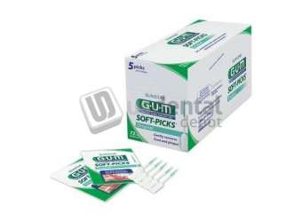 SUNSTAR GUM Soft-Picks®- Original GREEN 5pk x 72 Packs/pk  #632DB -SUN 632DB