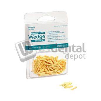 MICROBRUSH ContactPro® Wedge- Large- YELLOW- 300pk #291749 -MIC 291749