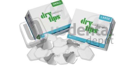 MICROBRUSH DryTips® Reflective Saliva Absorbent DryTips- Large- Silver. 50pk #291726 -MIC 291726