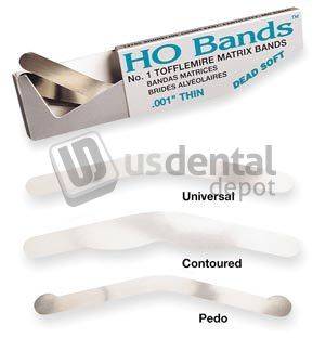 MICROBRUSH HO Bands™ #1 Universal-Dead Soft 0.001in Stainless Steel 100pk #351110 -MIC 351110