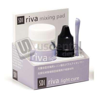 SDI Riva Light Cure Powder/Liquid Kit- Regular Set Shade B Bleach- Contains: 1 each: 7.2mL (8g) Riva Light Cure Liquid (btl)- 15g Riva Light Cure Powder (jar) -- # 8700516 -SDI 8700516