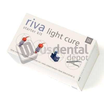 SDI Riva Light Cure Starter Kit –A1. Contains: 10 x Riva Light Cure A1 Capsules- 10 x Riva Light Cure HV A1 Capsules- 1 Riva Applicator 2- 1 Riva Conditioner- Instruction sheet -- # 8710001 -SDI 8710001